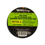 ER70S-6, MIG Welding Wire, Mild Steel, .030 in Diameter x 2 Pound Spool