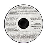 ER4043, MIG Welding Wire, Aluminum, .030 in Diameter x 1 Pound