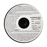 ER4043, MIG Welding Wire, Aluminum, .035 in Diameter x 1 Pound