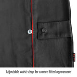 BSX® Contoured FR Cotton Welding Jacket, Black with Red Flames - view 3