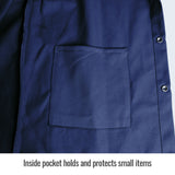 9 oz. Flame Resistant Cotton Welding Jacket, Navy