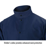 9 oz. Flame Resistant Cotton Welding Jacket, Navy