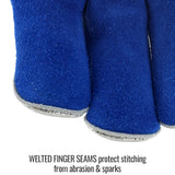 Aluminized Pre-Oxidized Aramid & Split Cowhide Stick Glove Gloves