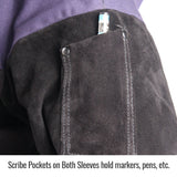 BSX® FR Cotton & Cowhide Hybrid Welding Jacket, Navy & Black