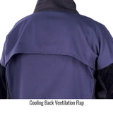 BSX® FR Cotton & Cowhide Hybrid Welding Jacket, Navy & Black