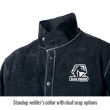 Color Block Leather Welding Jacket
